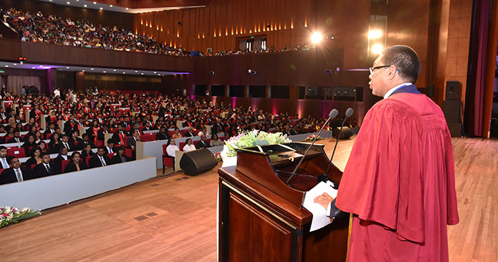 The CIMA president spoke at a convocation in Colombo in his native country of Sri Lanka early this year.