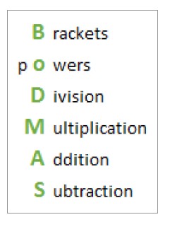 Screenshot of BODMAS principle