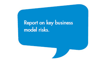 Report on key business model risks.