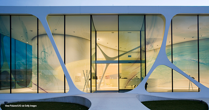 The Leonardo Glass Cube in Bad Driburg, Germany, is the headquarters and showroom for German glassware company Glaskoch.