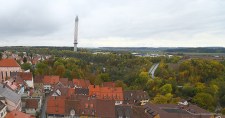 Thyssenkrupp’s 246-metre-tall tower dominates the skyline above Rottweil, Germany.
